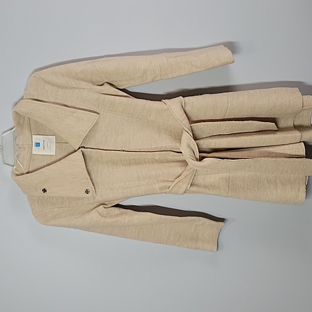 Anthropologie Sparrow Cream Wool Snap front jacket